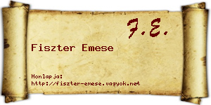 Fiszter Emese névjegykártya